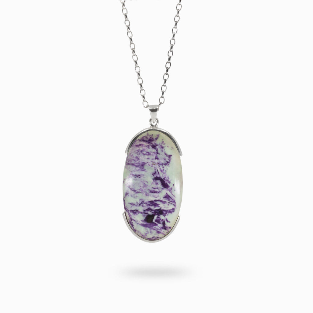 Kammererite Cabochon Oval Necklace