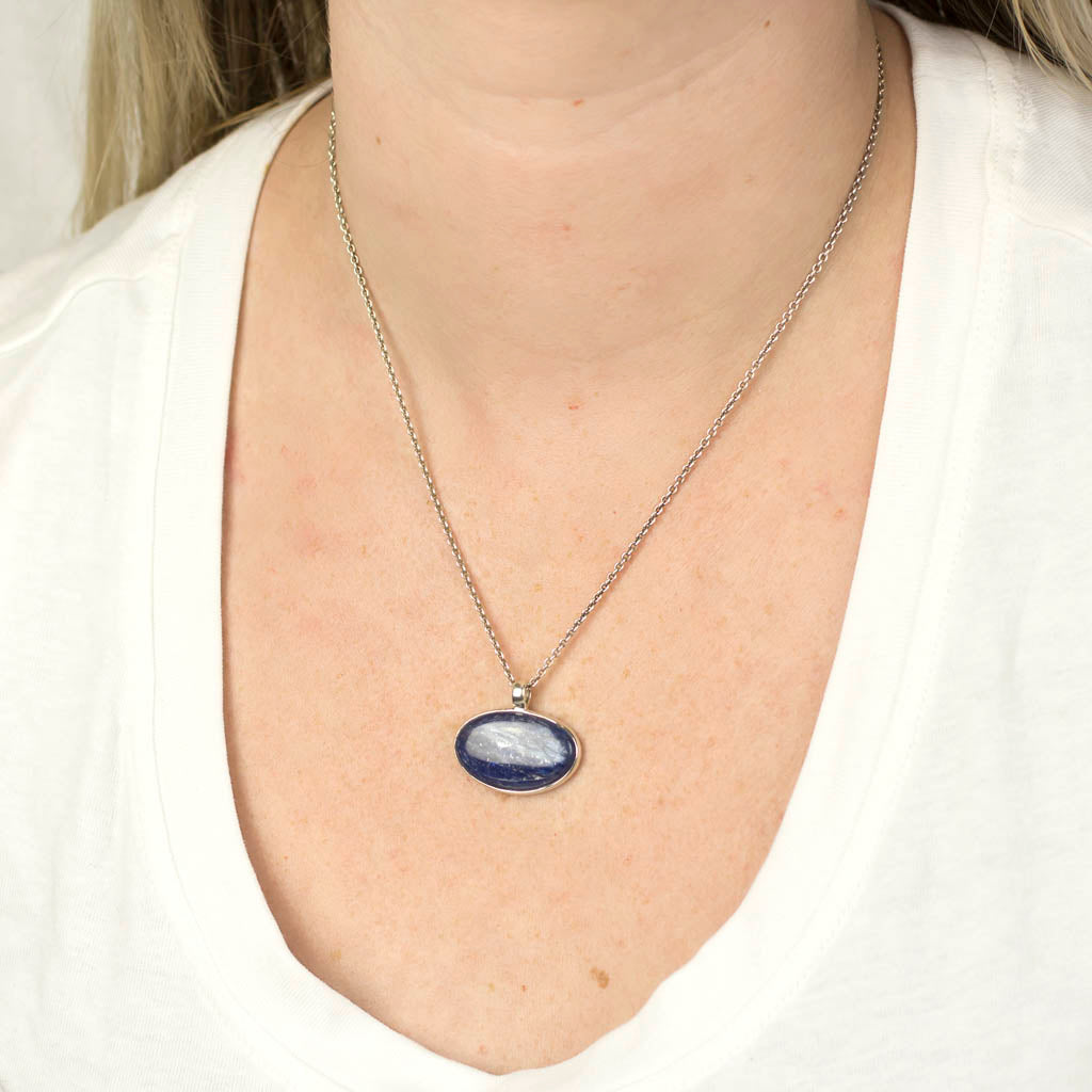 Kyanite Pendant on Model