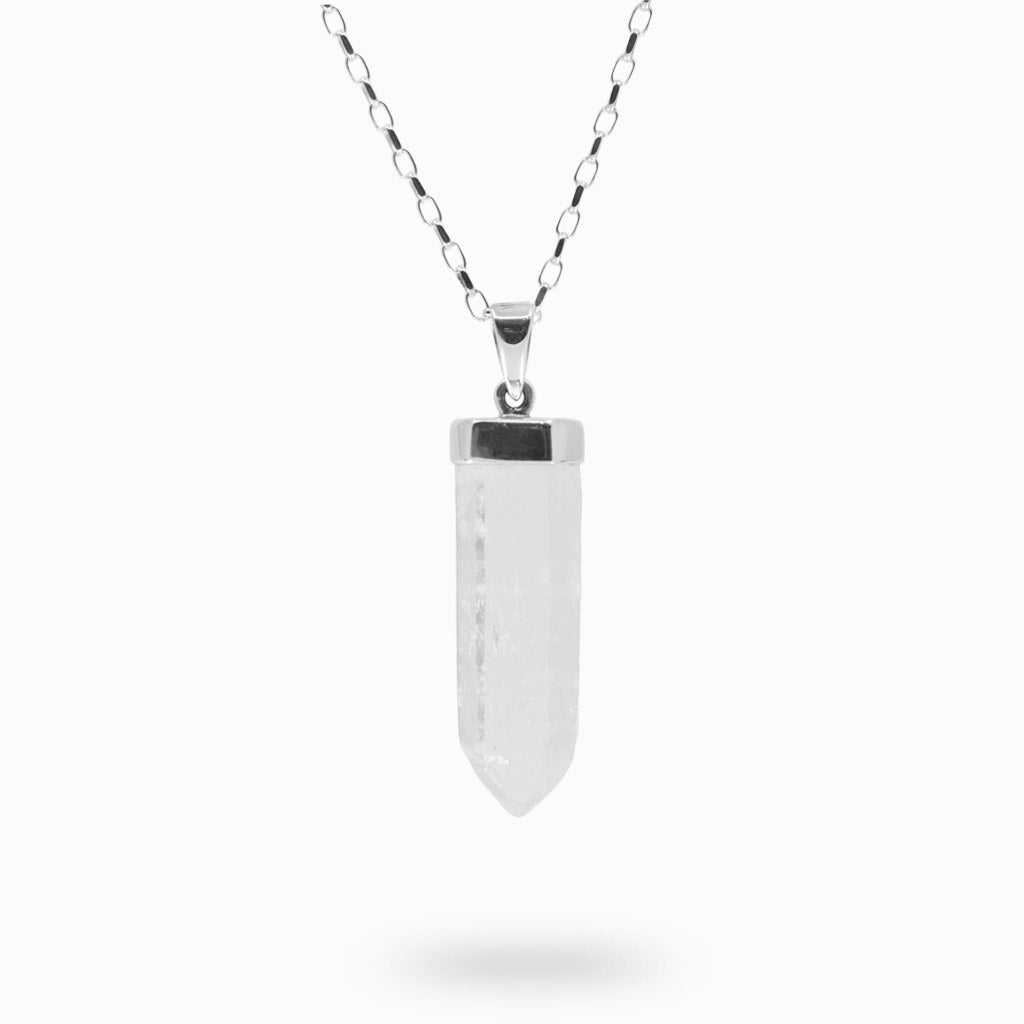Faceted Pencil Laser Quartz necklace