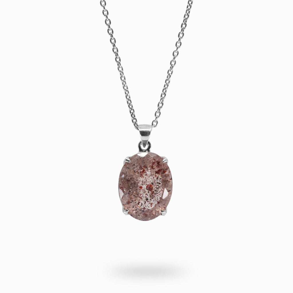 Oval Faceted Lepidocrocite Necklace