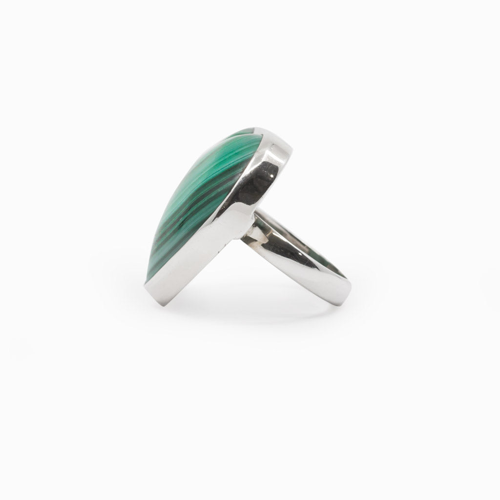 Malachite Heart Ring