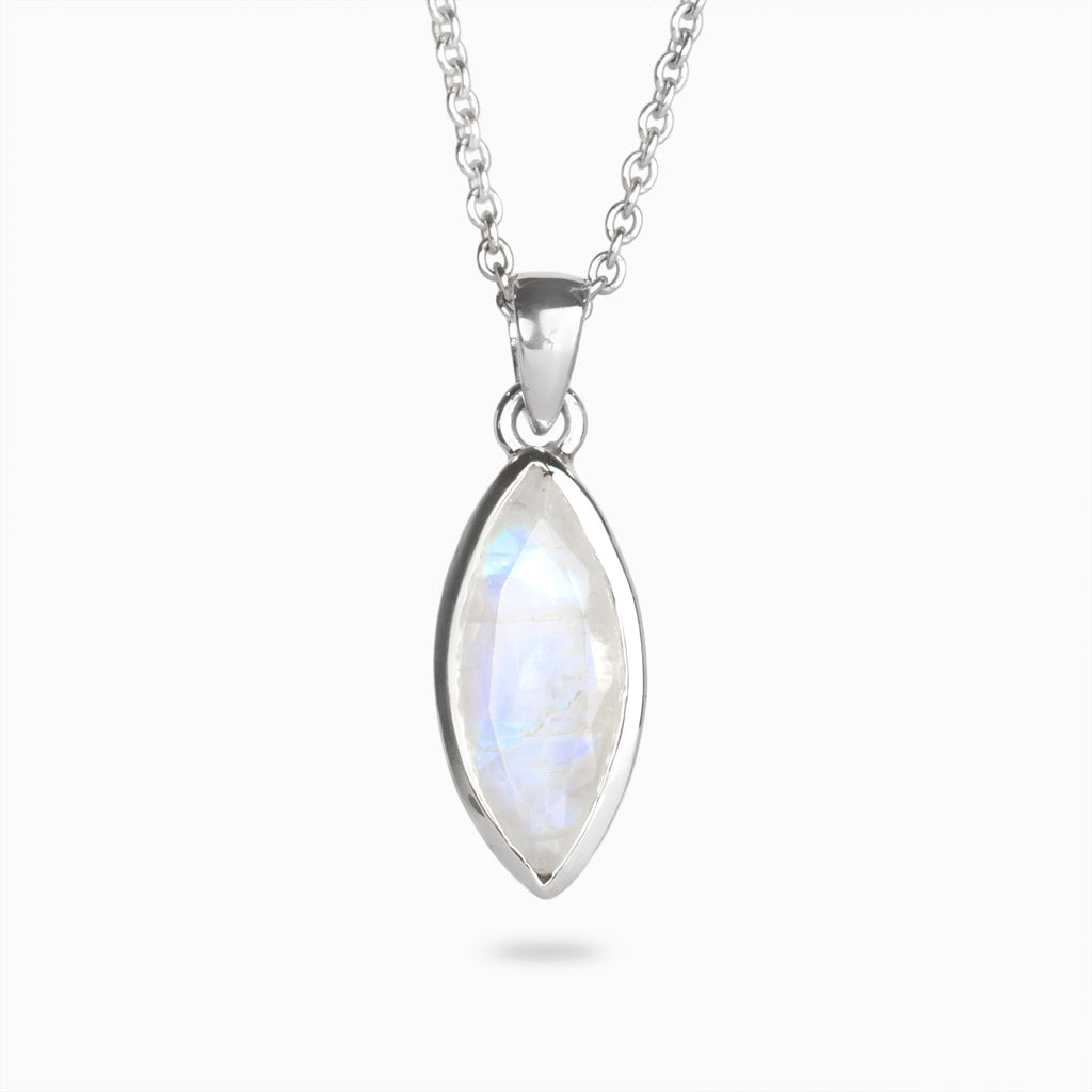 Rainbow Moonstone Necklace Made In Earth