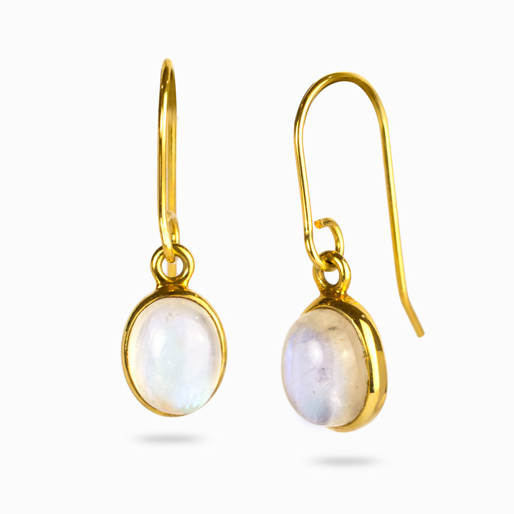 Rainbow Moonstone Earrings Made In Earth US1