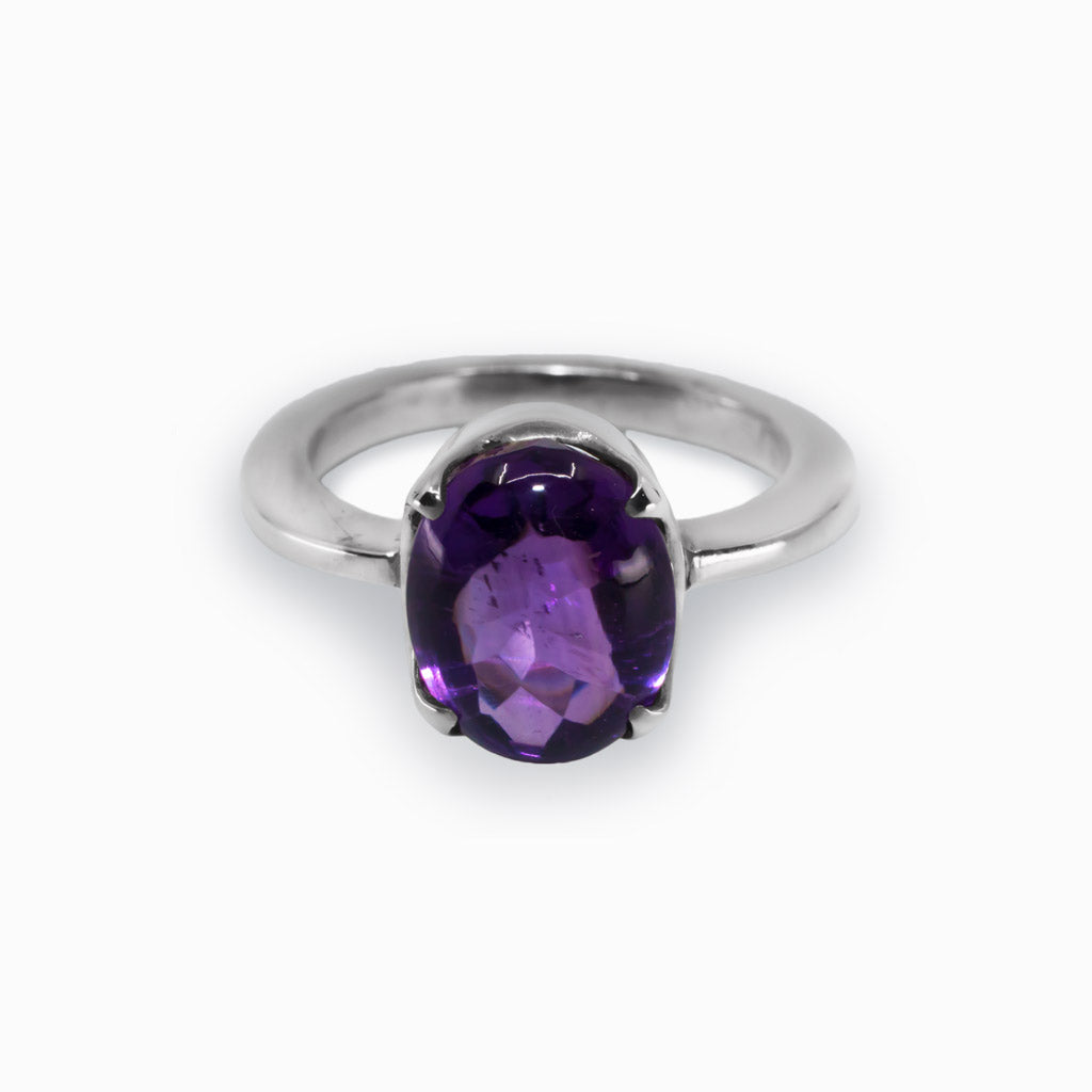 Purple Amethyst Ring Made in Earth