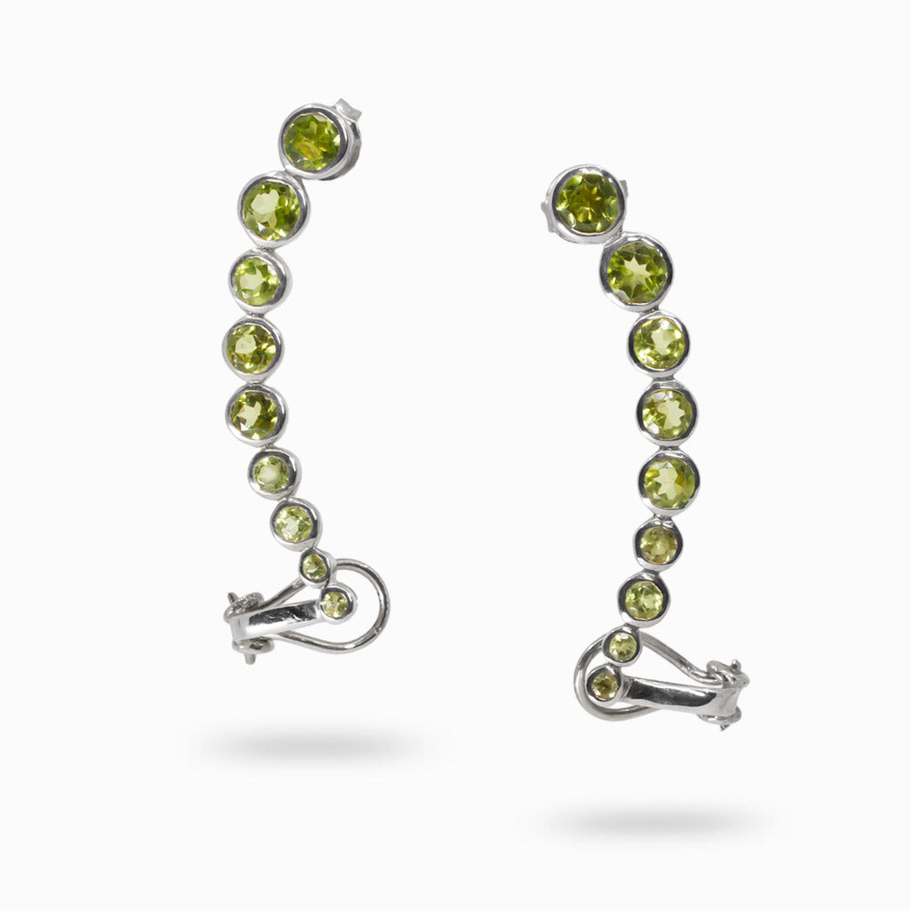 Peridot Climber Earrings Made In Earth