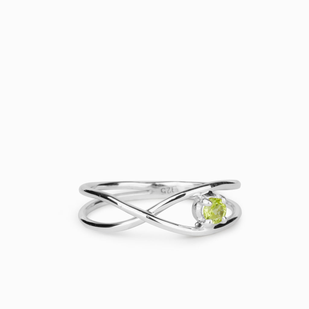 Green Peridot Birthstone Ring Made in Earth