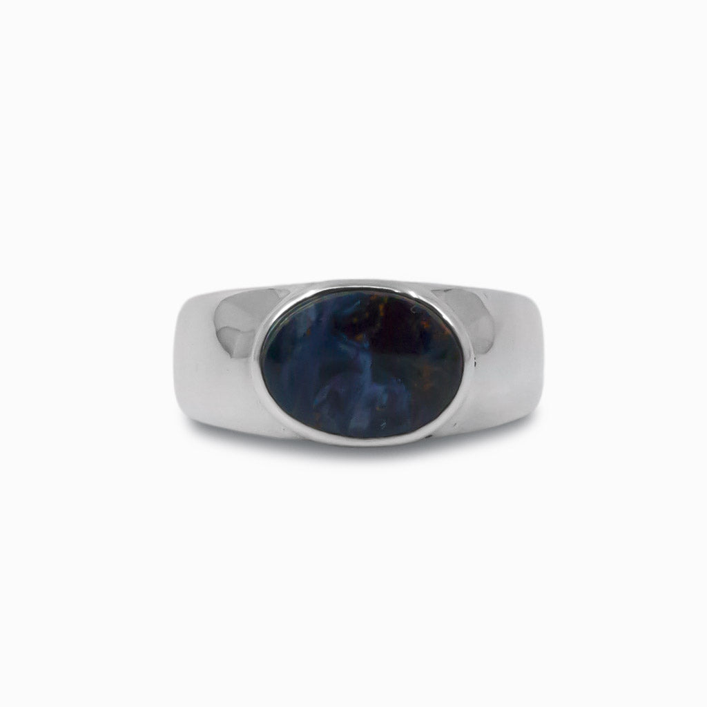 Cabochon Oval Pietersite ring
