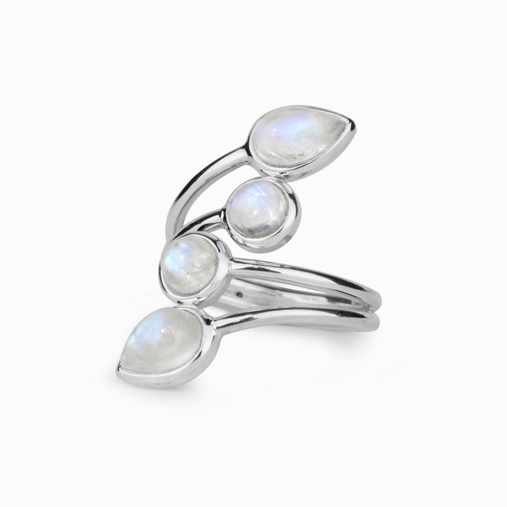 Rainbow Moonstone Ring