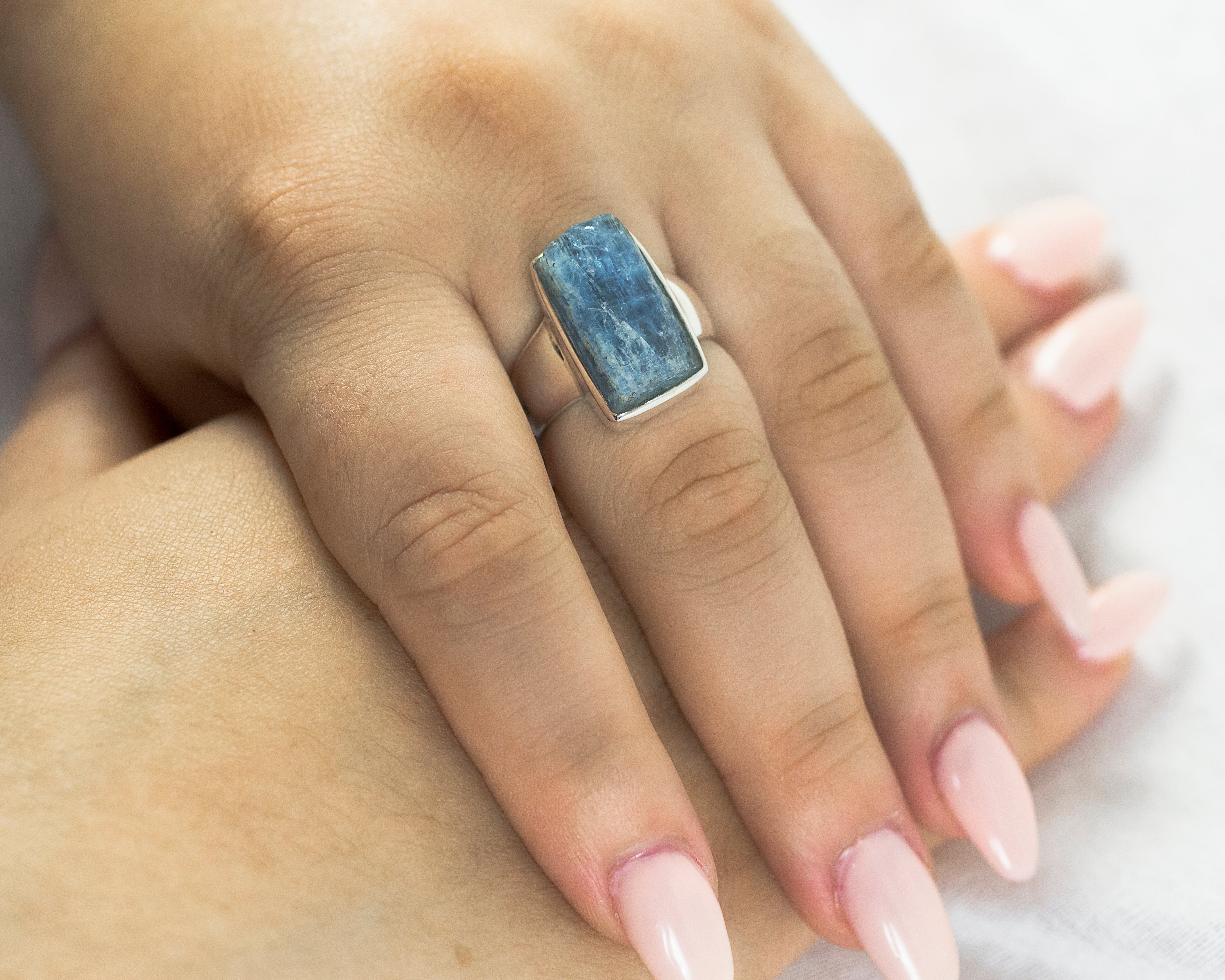 Aquamarine Ring on model