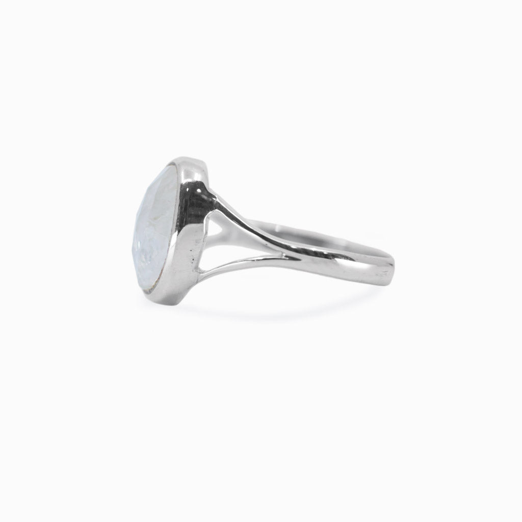 Rainbow Moonstone ring
