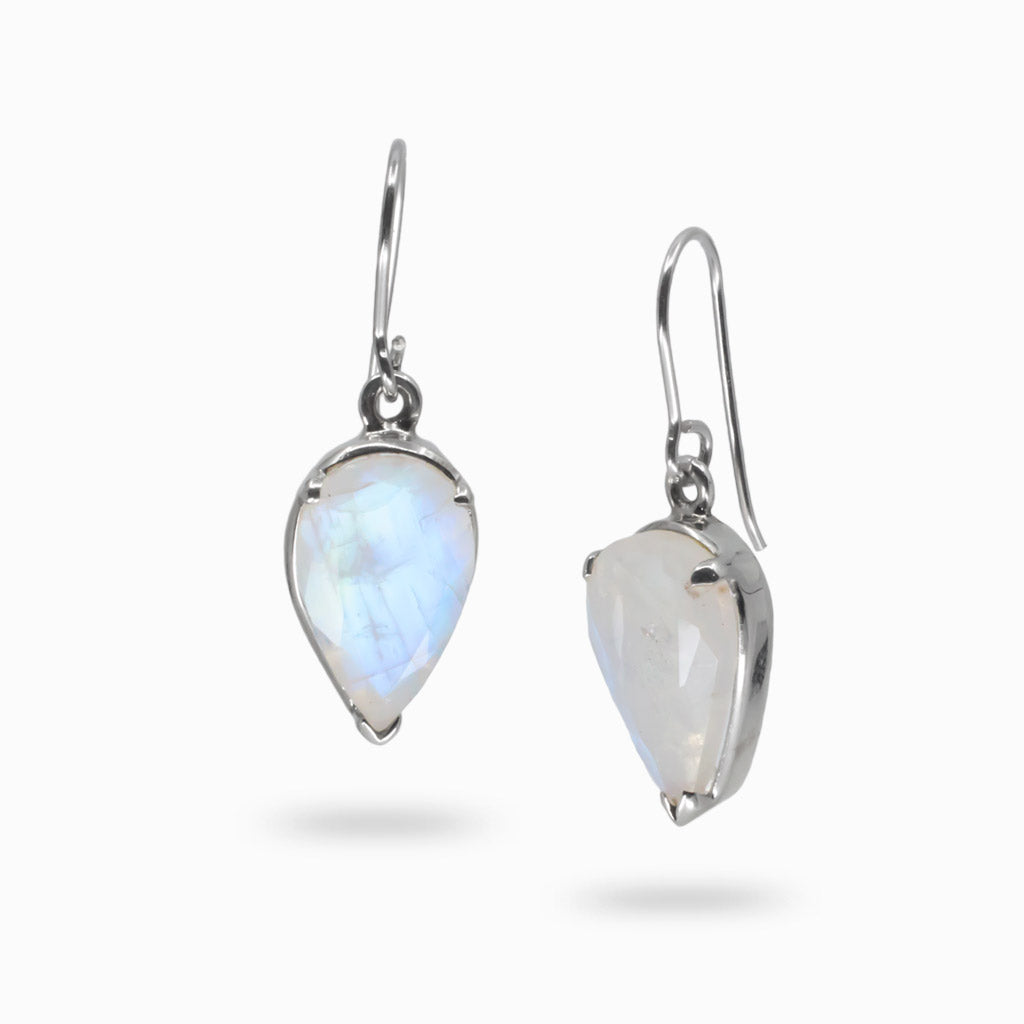 Rainbow Moonstone Drop Earrings Made In Earth