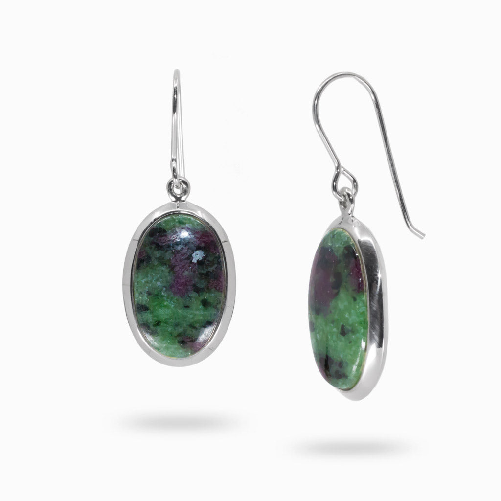 Ruby Zoisite Drop Earrings Made In earth