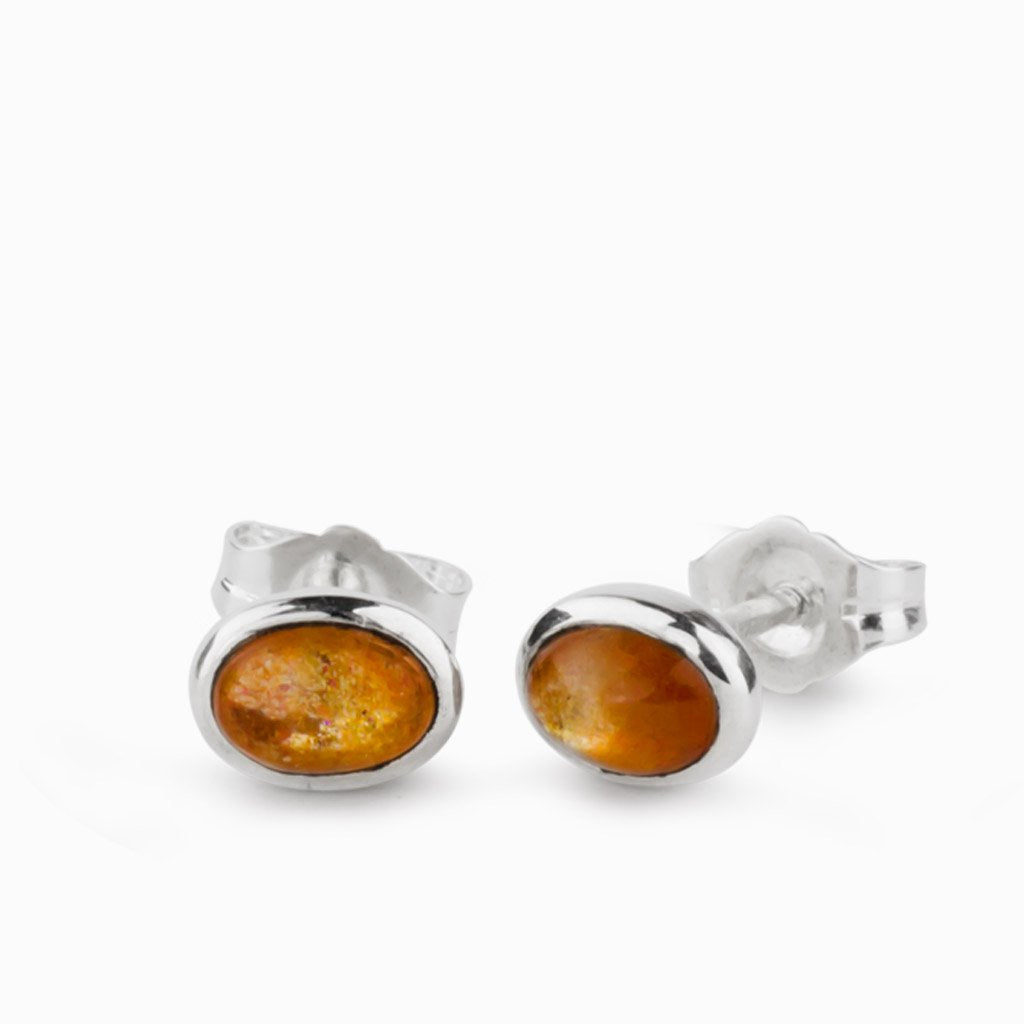 Sunstone Stud Earrings Made In Earth