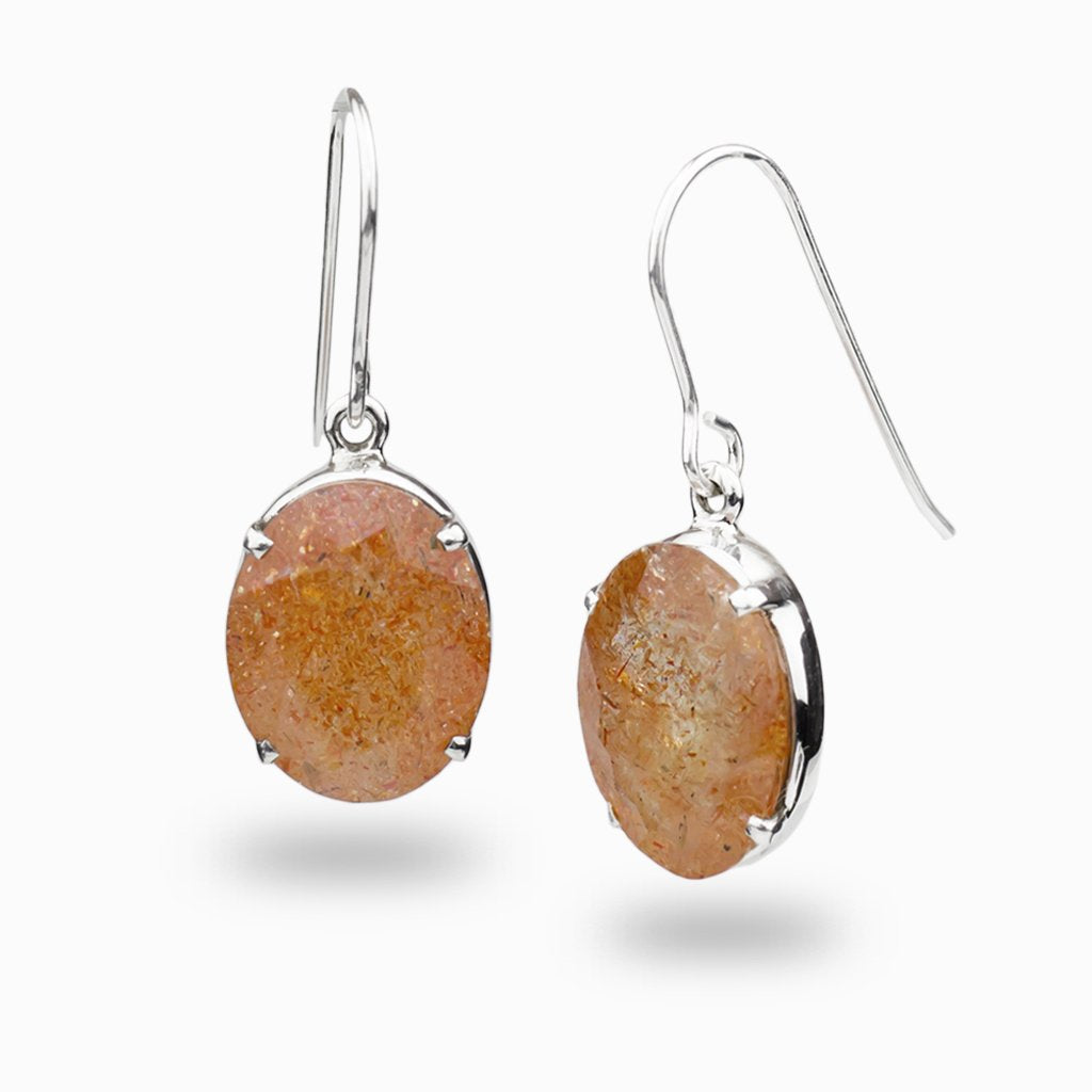 Sunstone Drop Earrings Made In Earth