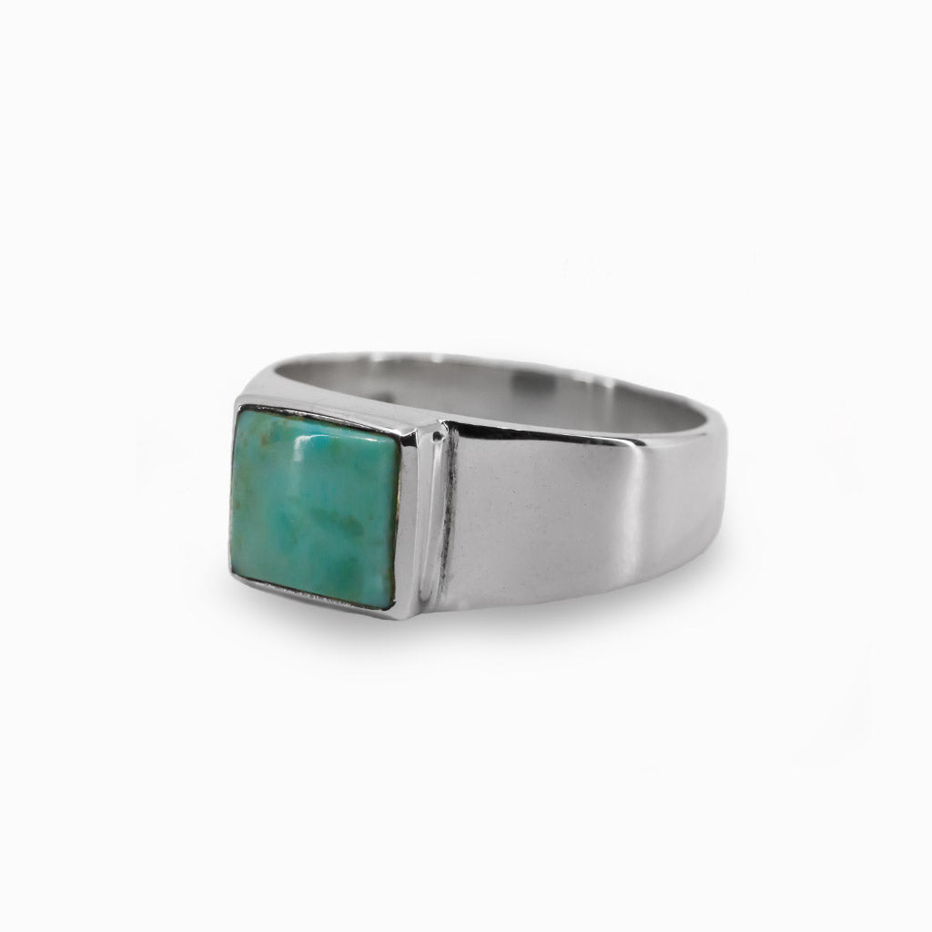 Cool Green Campo Frio Turquoise Ring in Sterling Silver Made In Earth