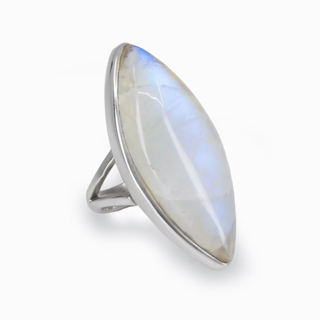 Rainbow Moonstone Ring