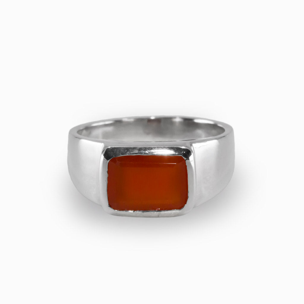 Carnelian Orange Ring Made in Earth