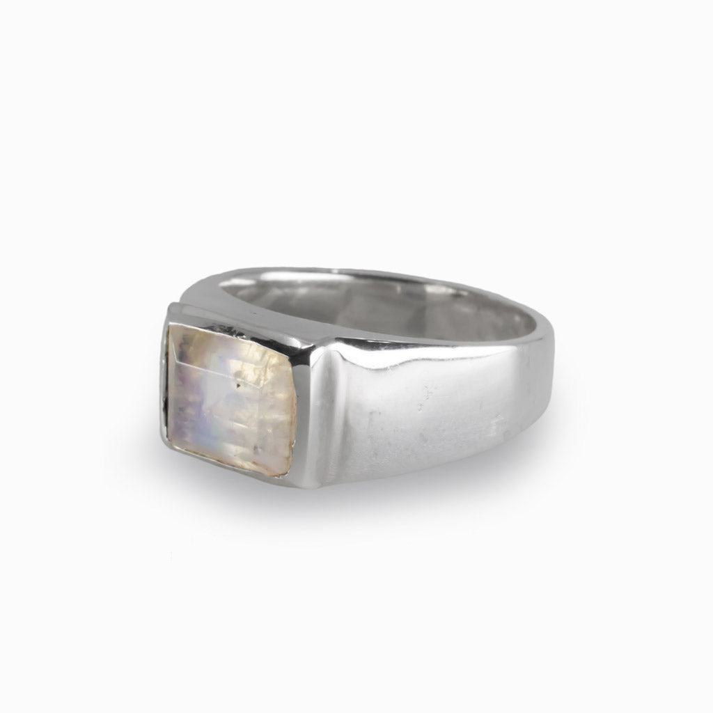 Rainbow Moonstone Ring