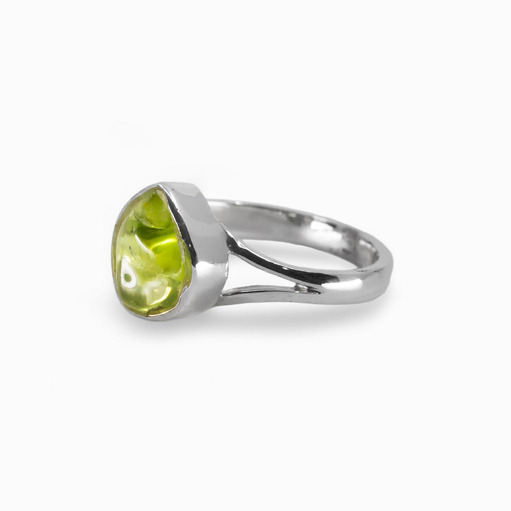 Raw Peridot Ring
