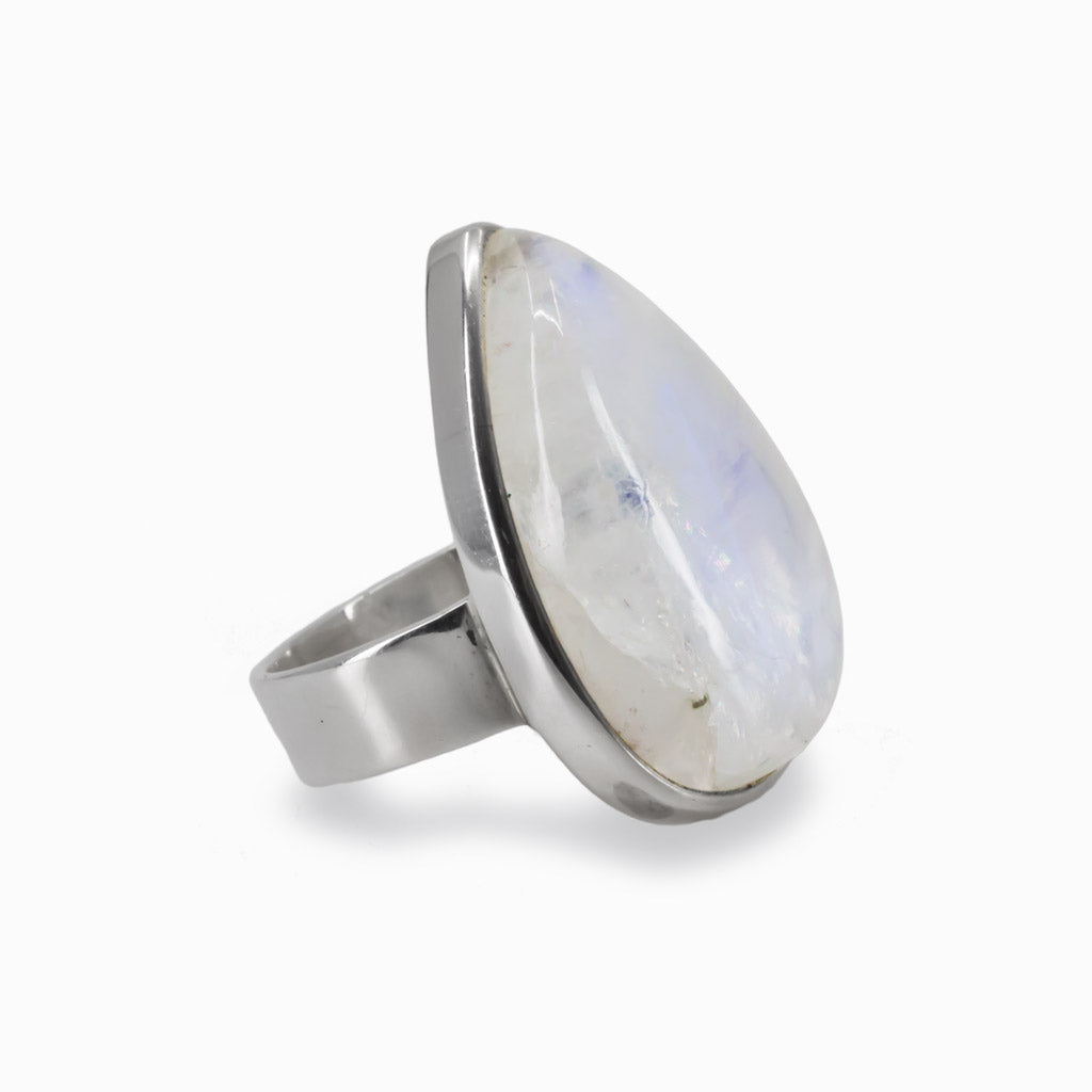Rainbow Moonstone Ring