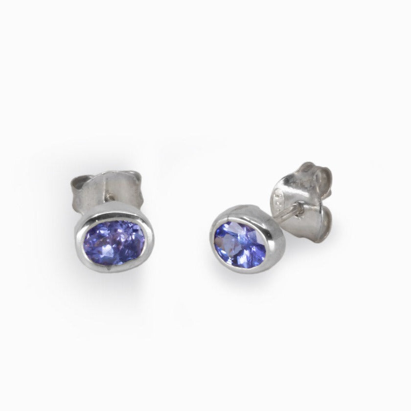 Tanzanite Stud Earrings Made In Earth