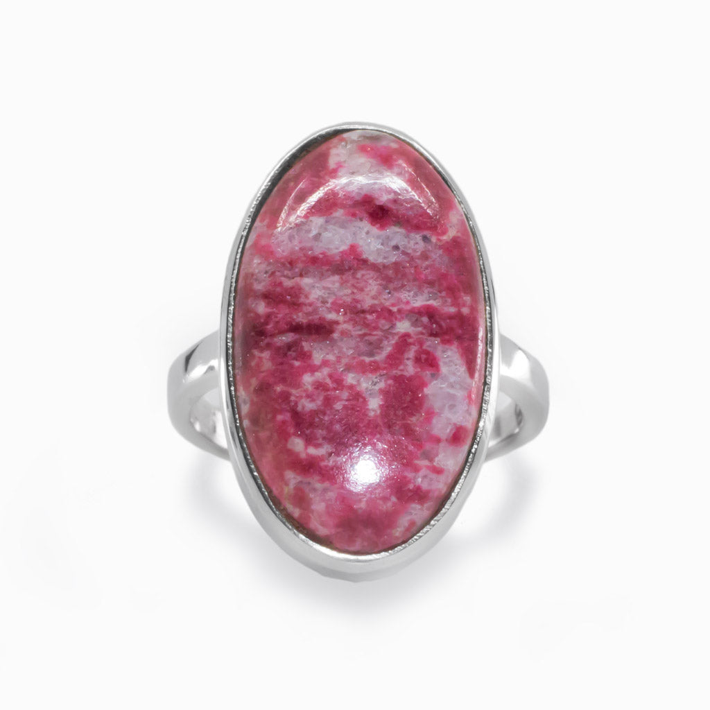 White Pink Thulite Ring