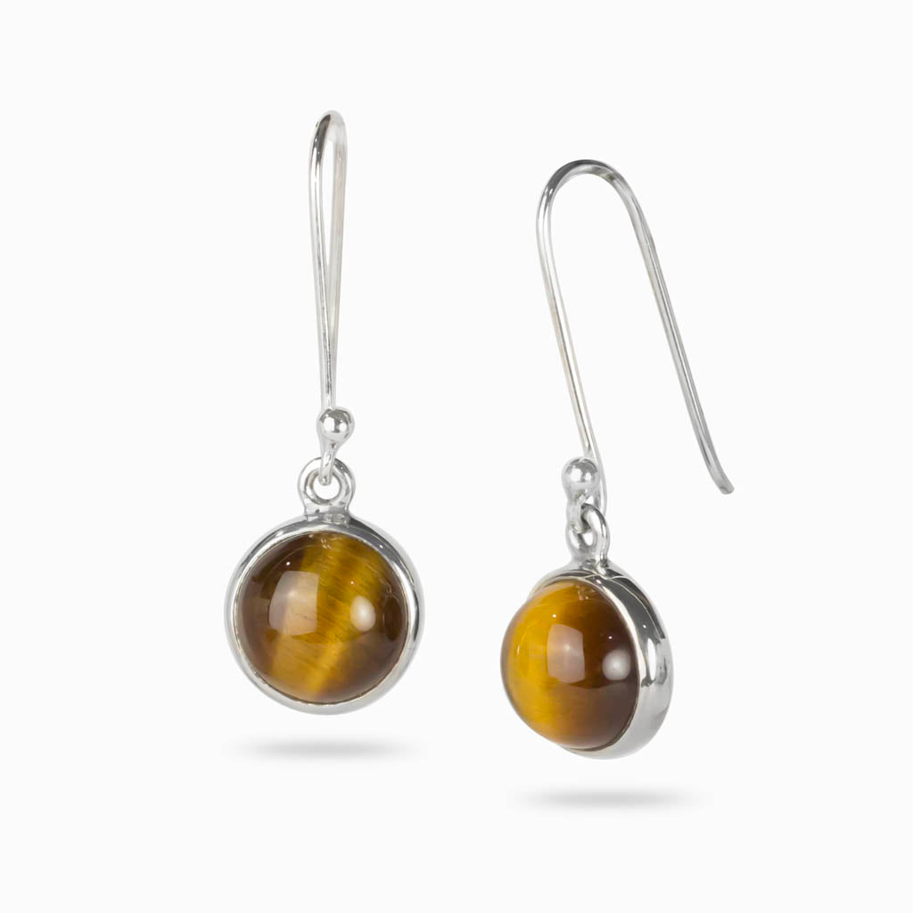 Tiger Eye Drop Earrings Made In earth