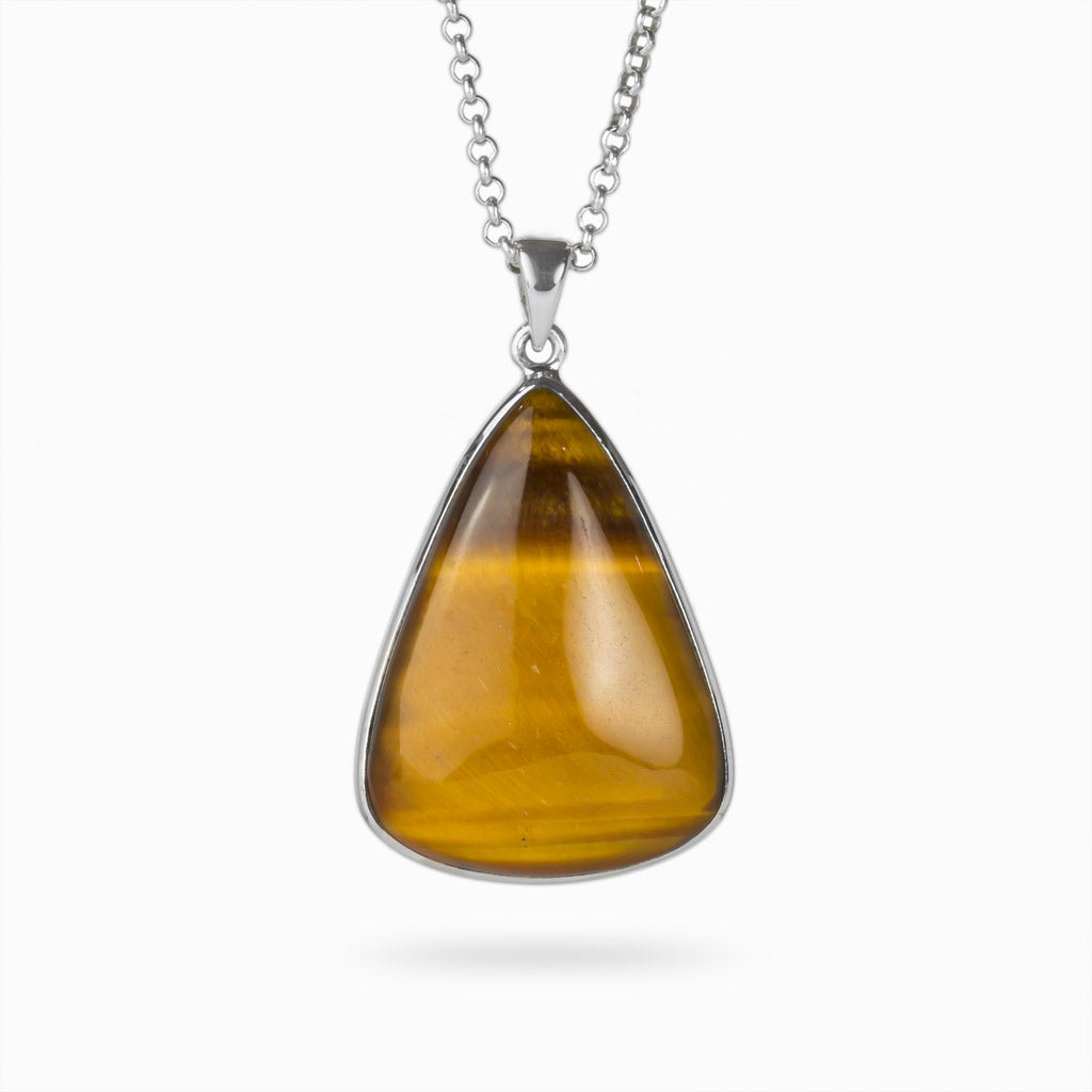 Cabochon Tiger Eye Teardrop Necklace
