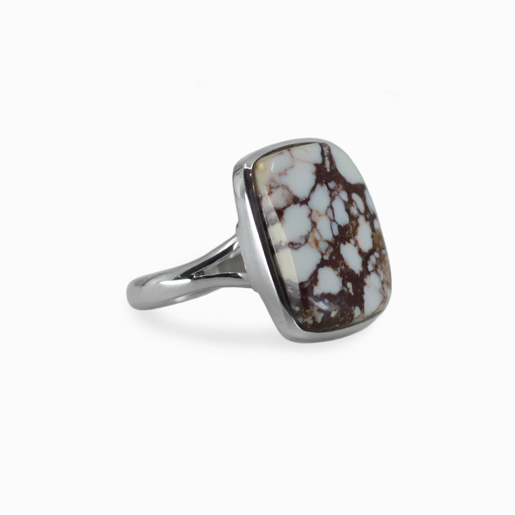 Rectangle cabochon Wild Horse ring