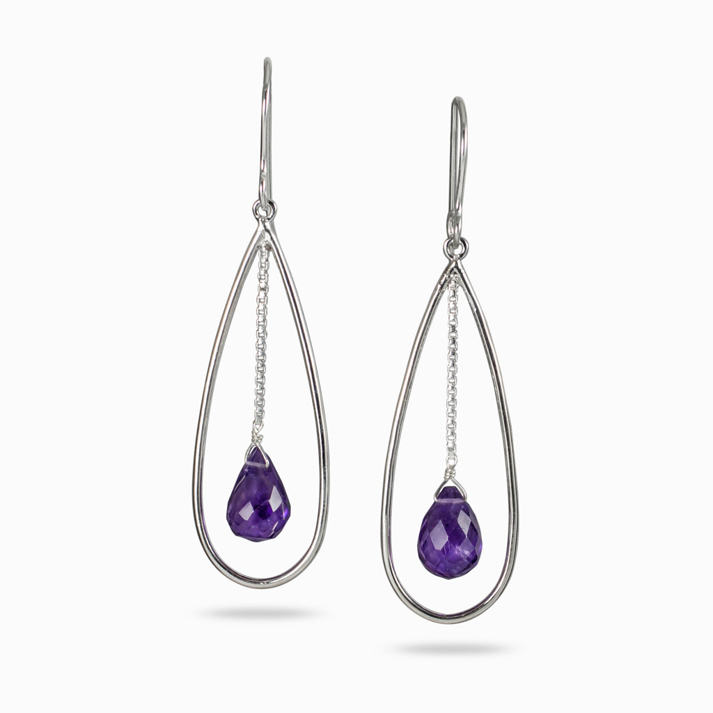Amethyst Drop Earrings