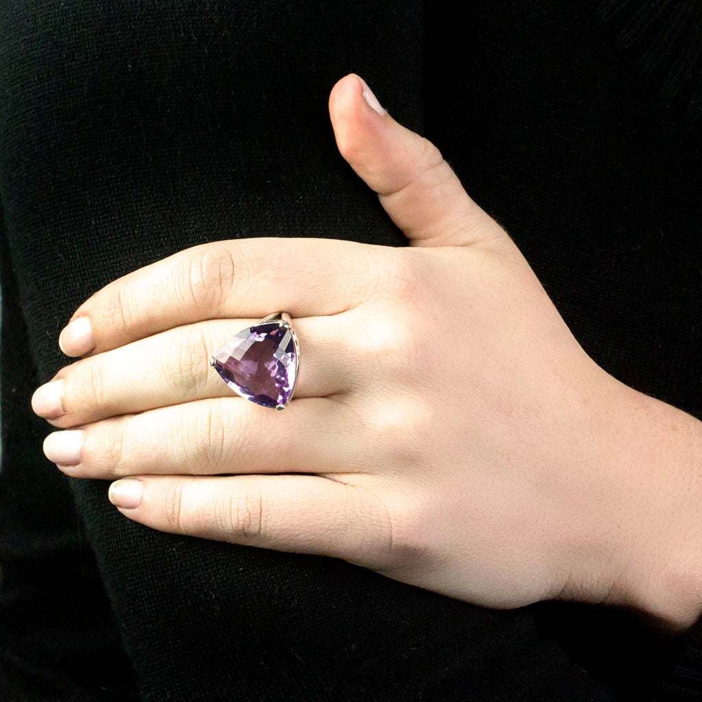 Amethyst Ring on Model