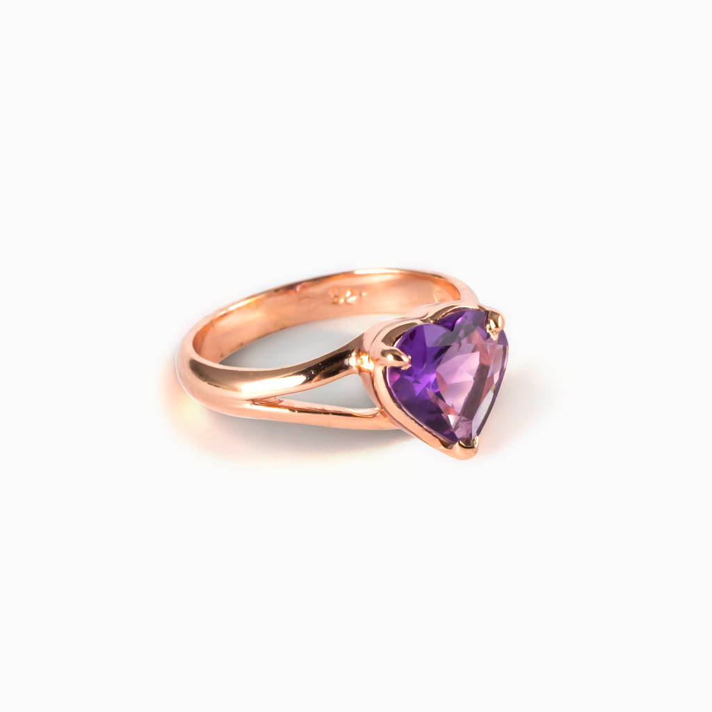 Amethyst Rose Gold Ring