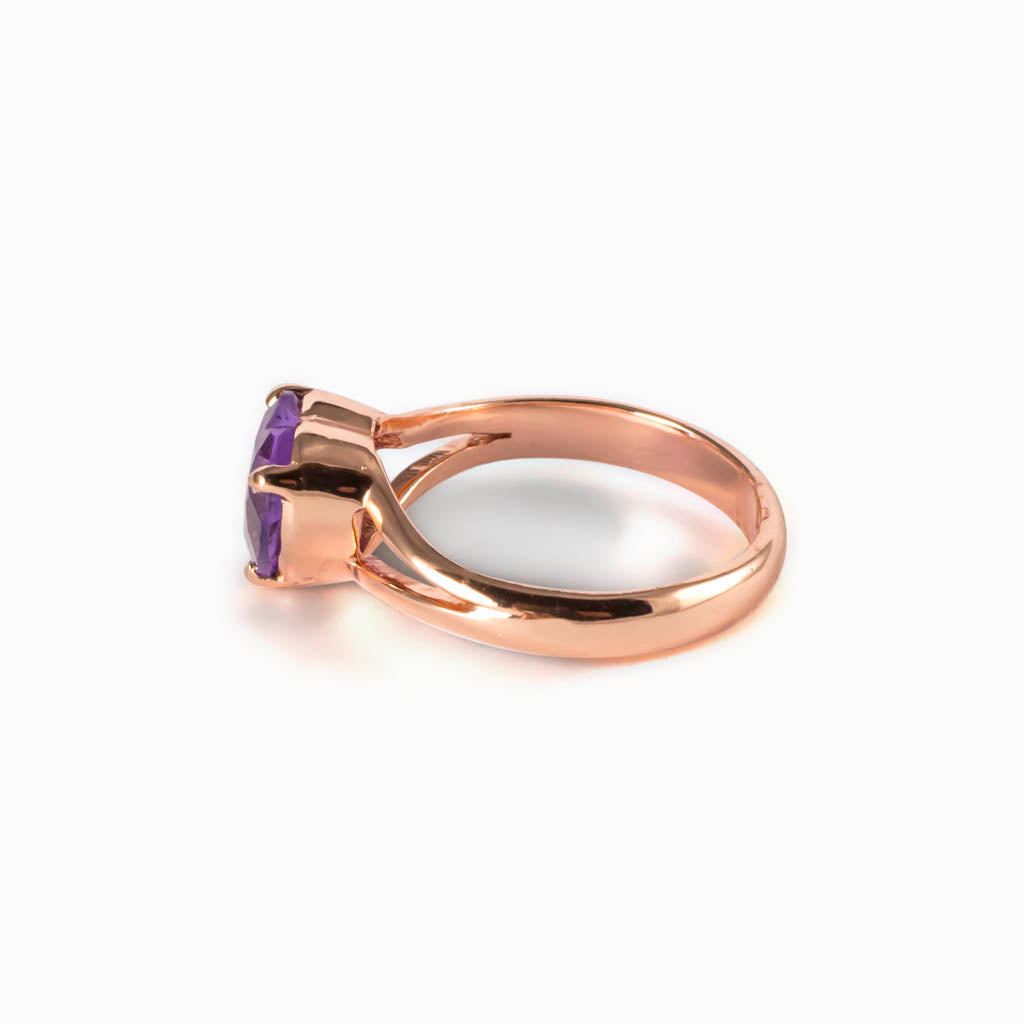 Amethyst Rose Gold Ring