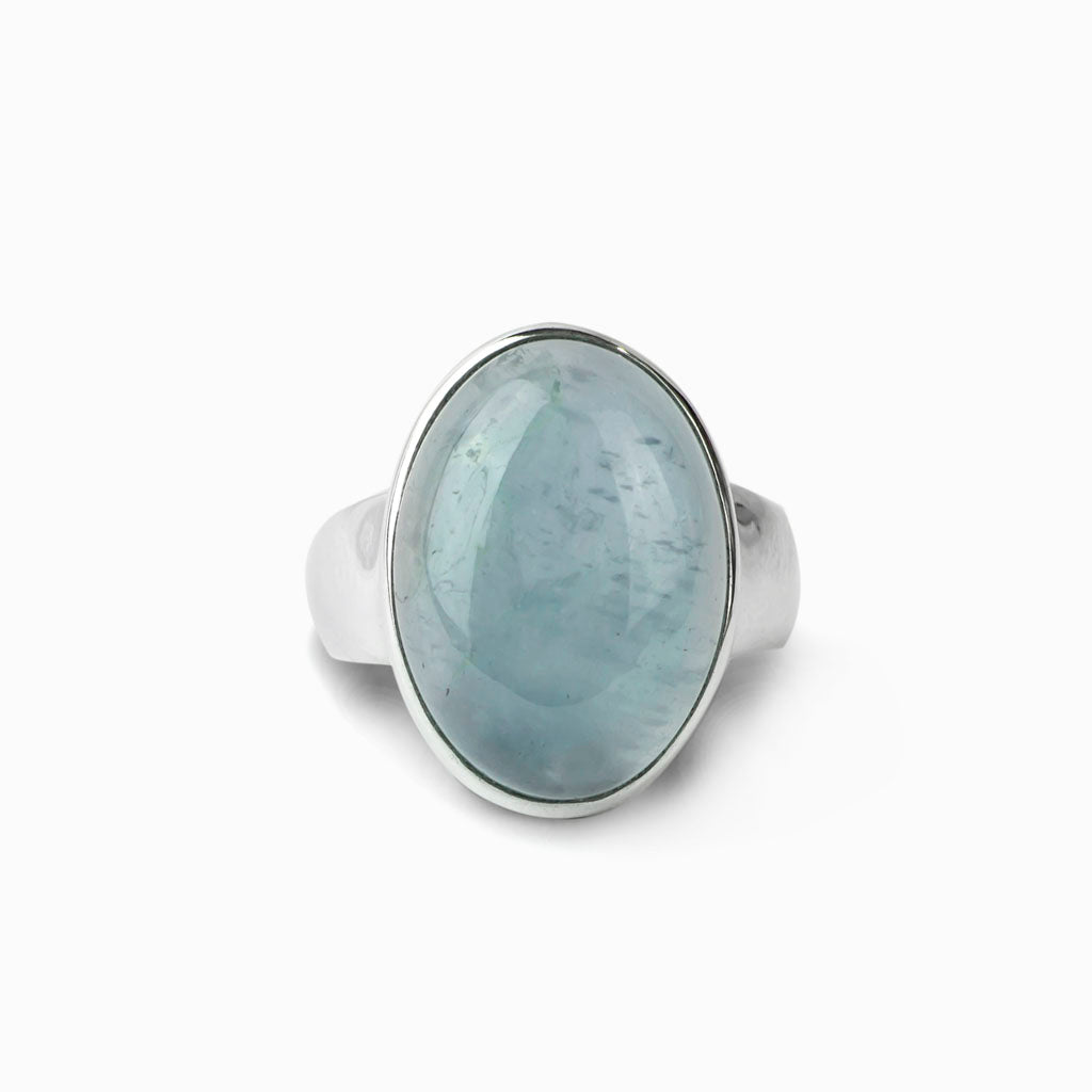 Blue Aquamarine Ring Made in Earth