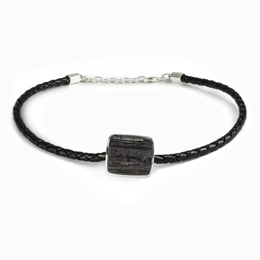 Mens Black Leather Choker Men's Choker Necklace 