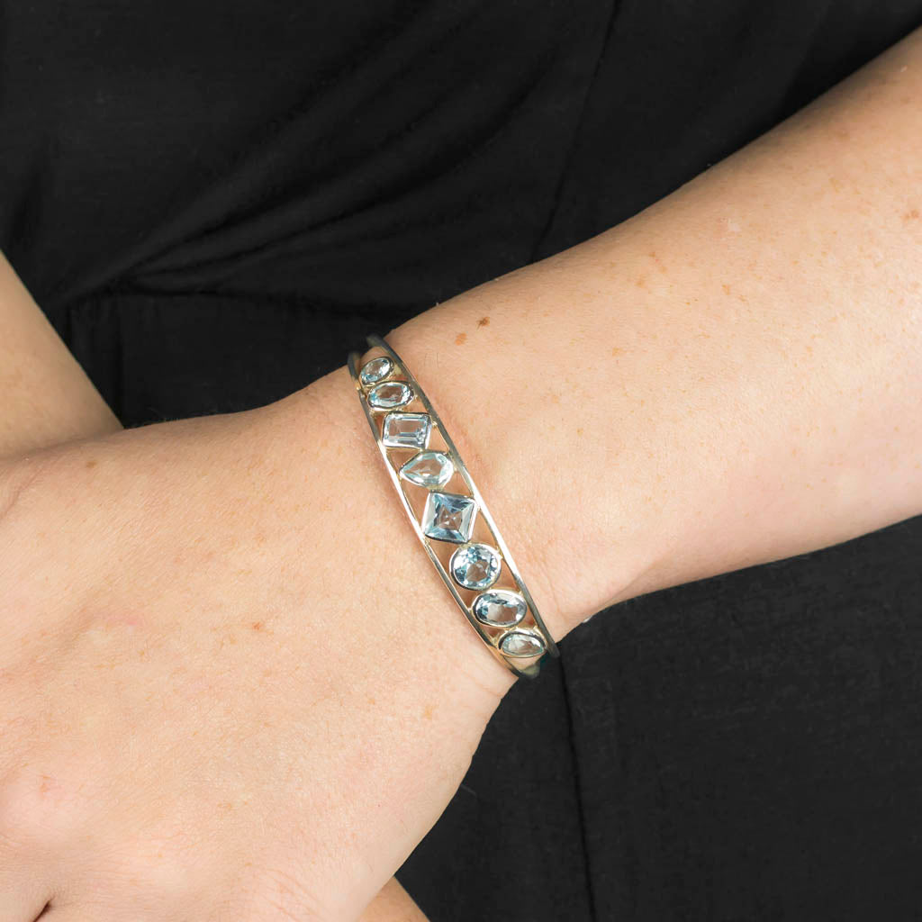 Blue Topaz Bracelet on Model