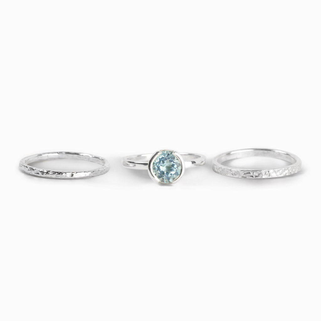 Blue Topaz Stackable Ring