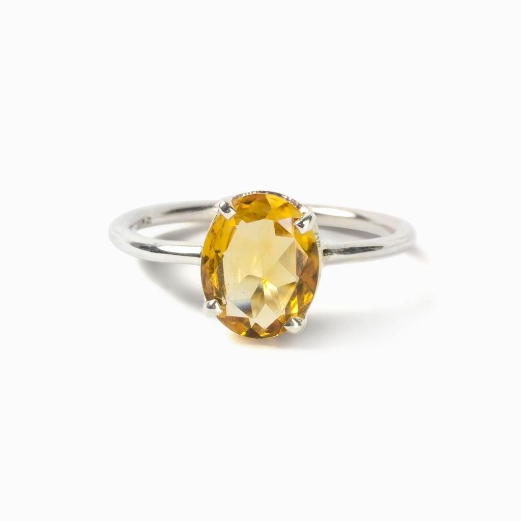 Yellow Citrine Ring Made in Earth