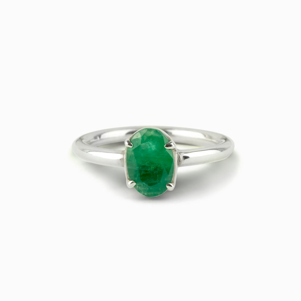 Green Emerald Ring Made in Earth