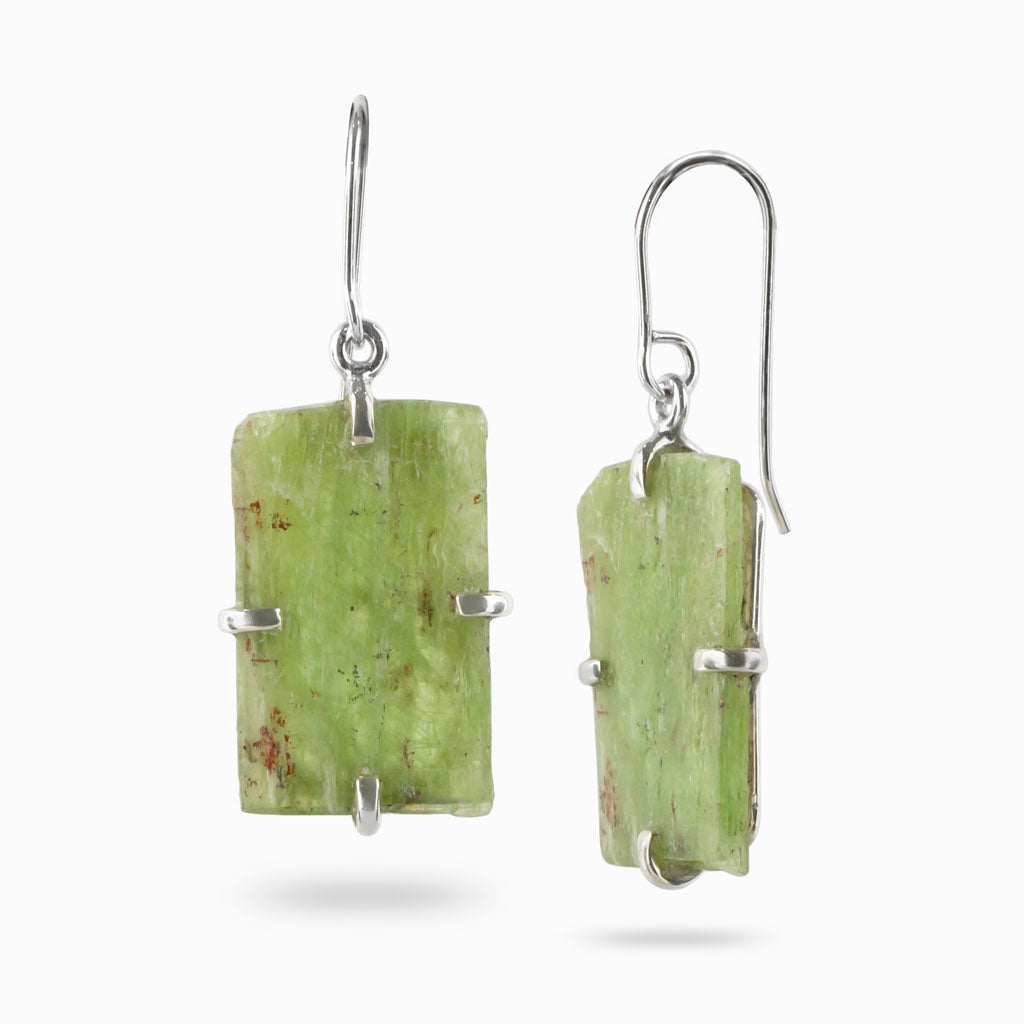 Green Kyanite Drop Earrings