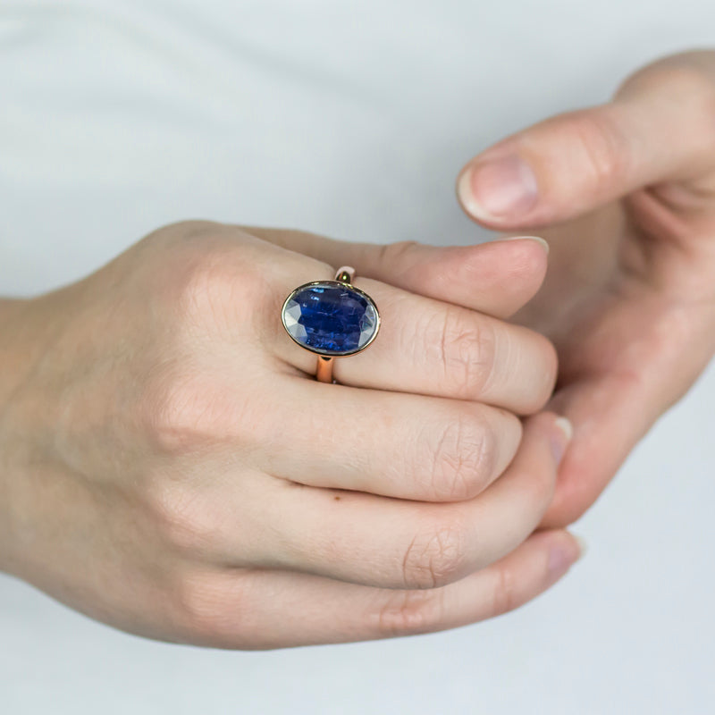Kyanite Ring on Model
