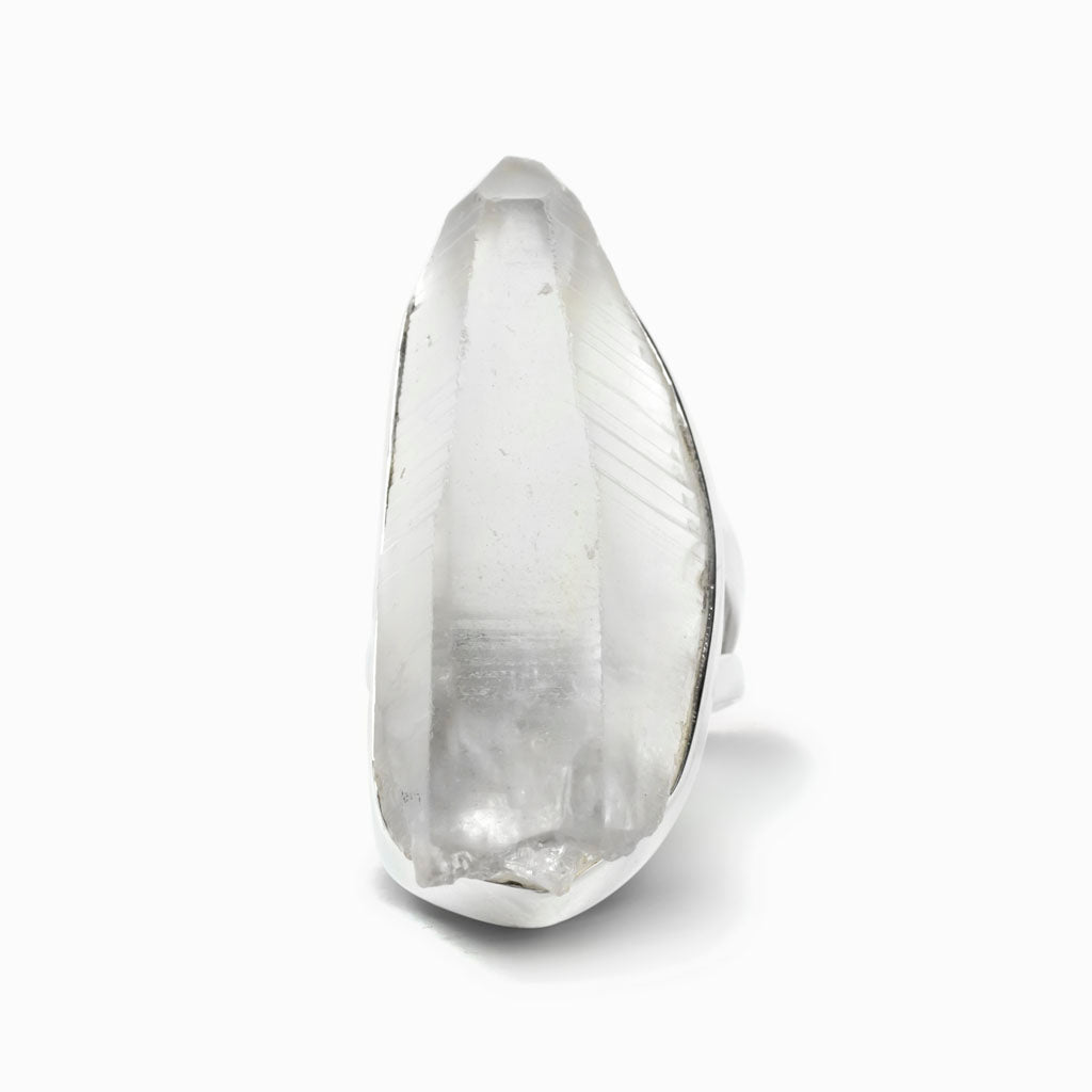 Lemurian Clear Quartz Ring Made in Earth