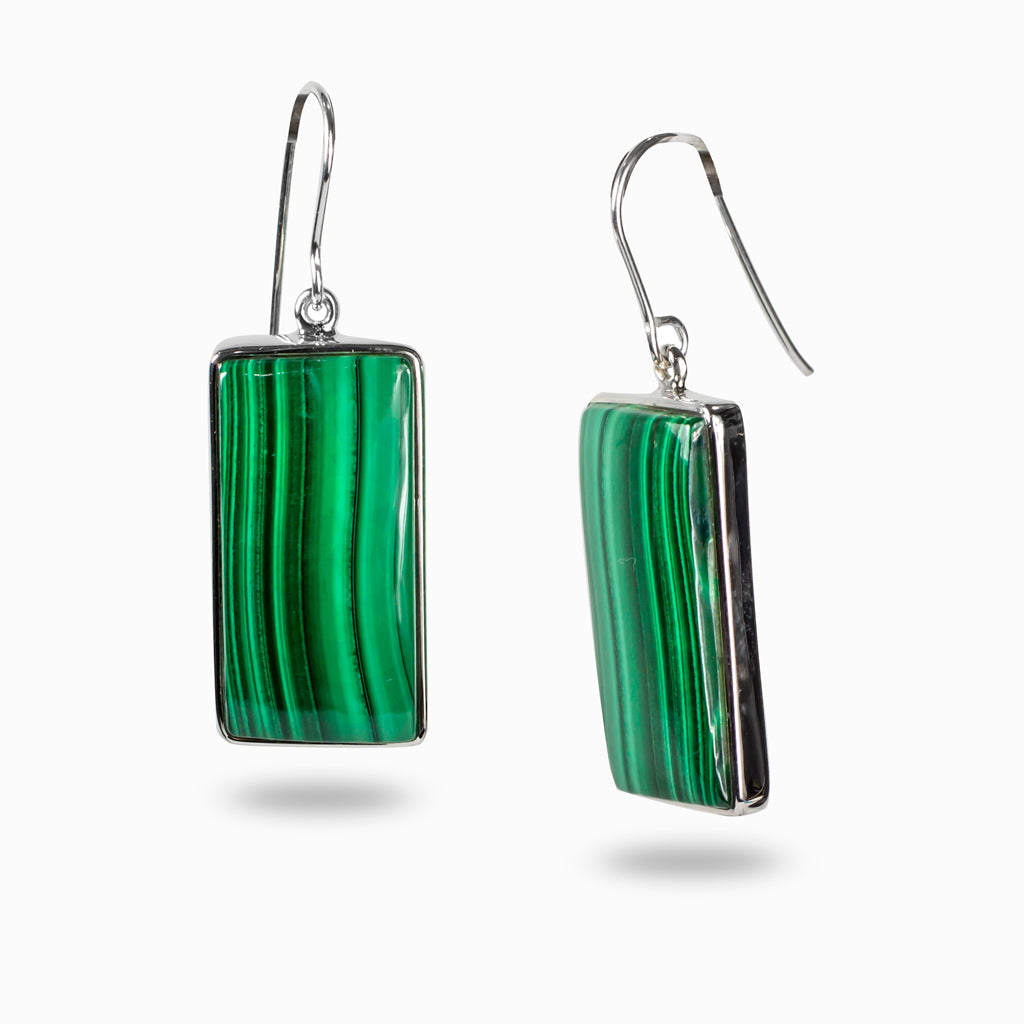 Malachite Drop Earrings Made In Earth