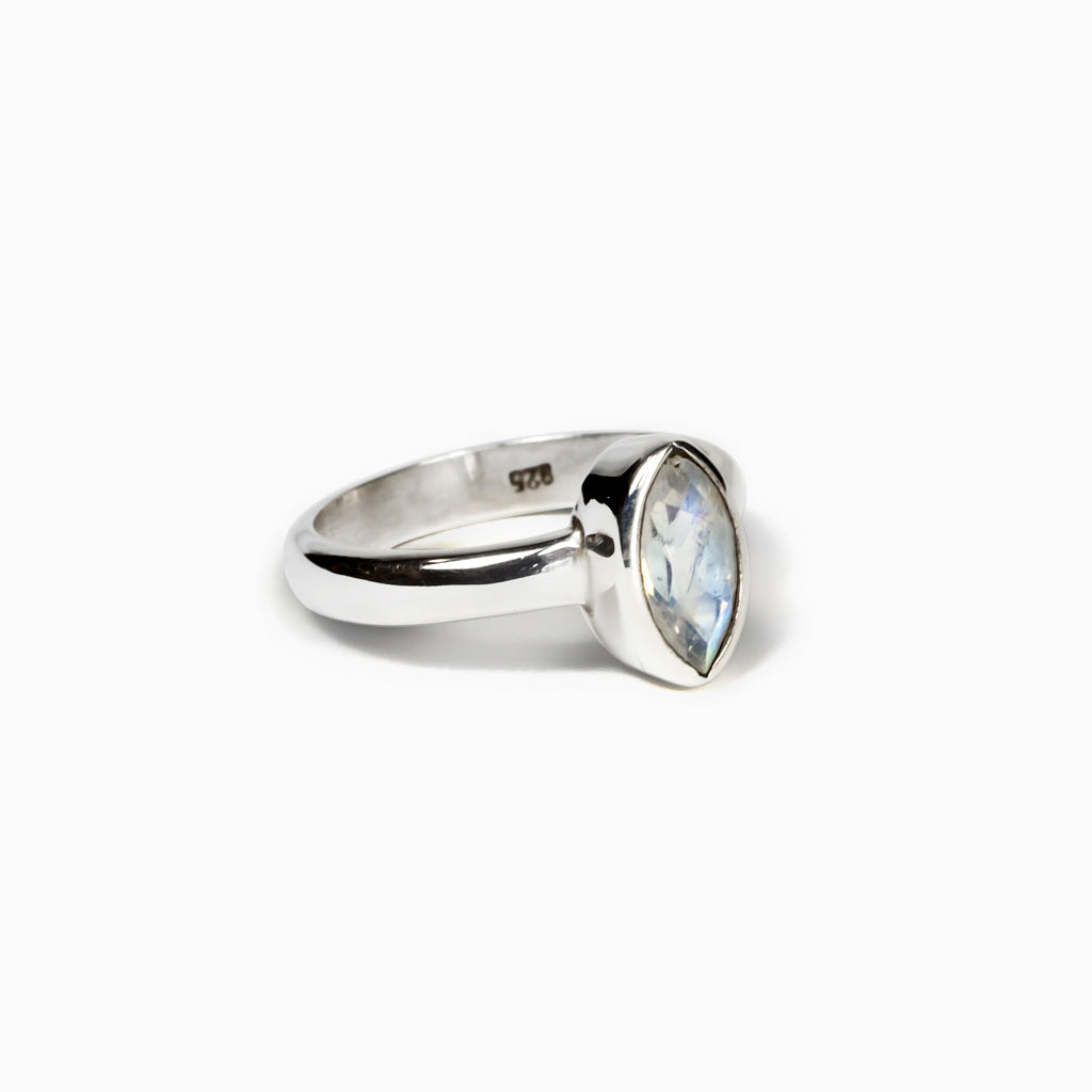 Rainbow Moonstone Ring