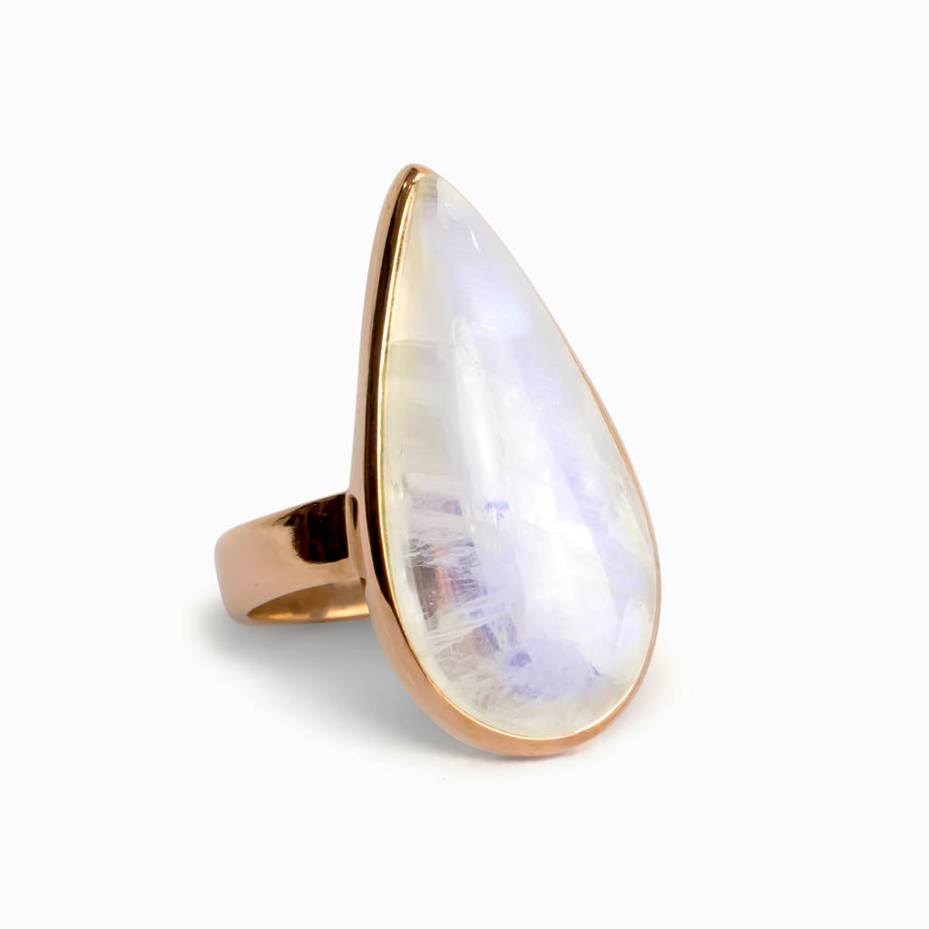 Rainbow Moonstone Ring