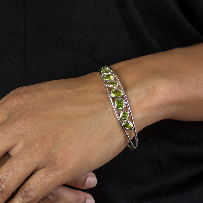 Peridot Bracelet on Model