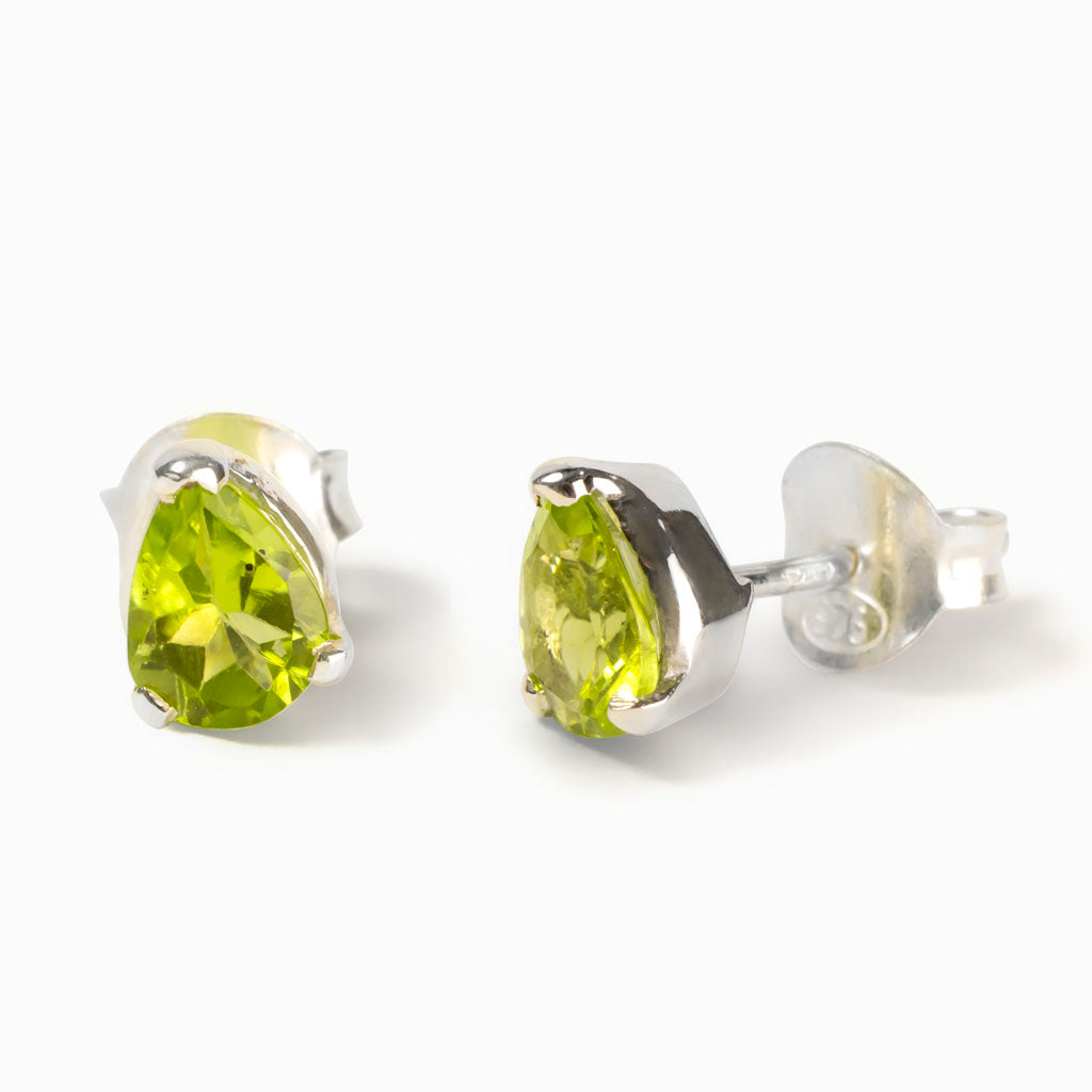 Peridot Stud Earrings Made In earth August birthstone