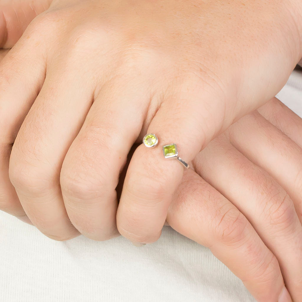 Peridot Ring on Model