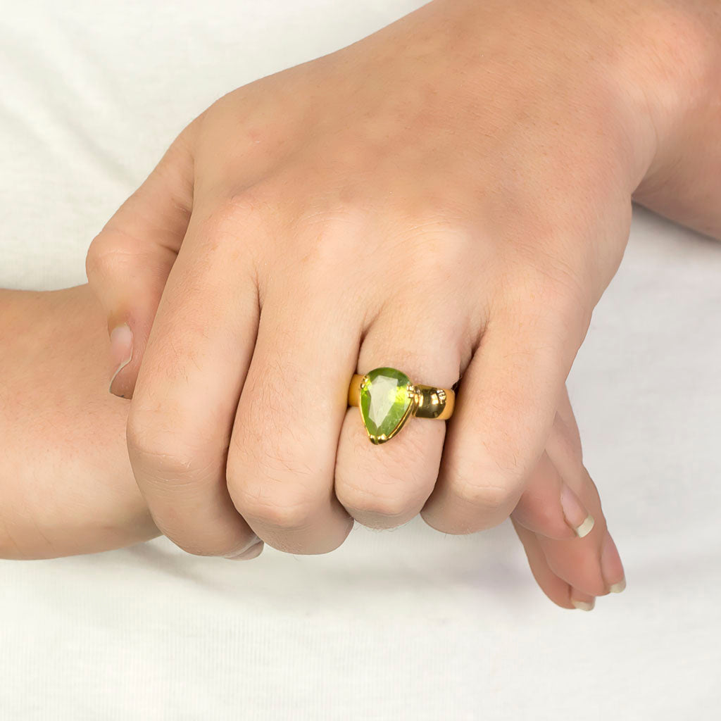 Peridot Ring on Model