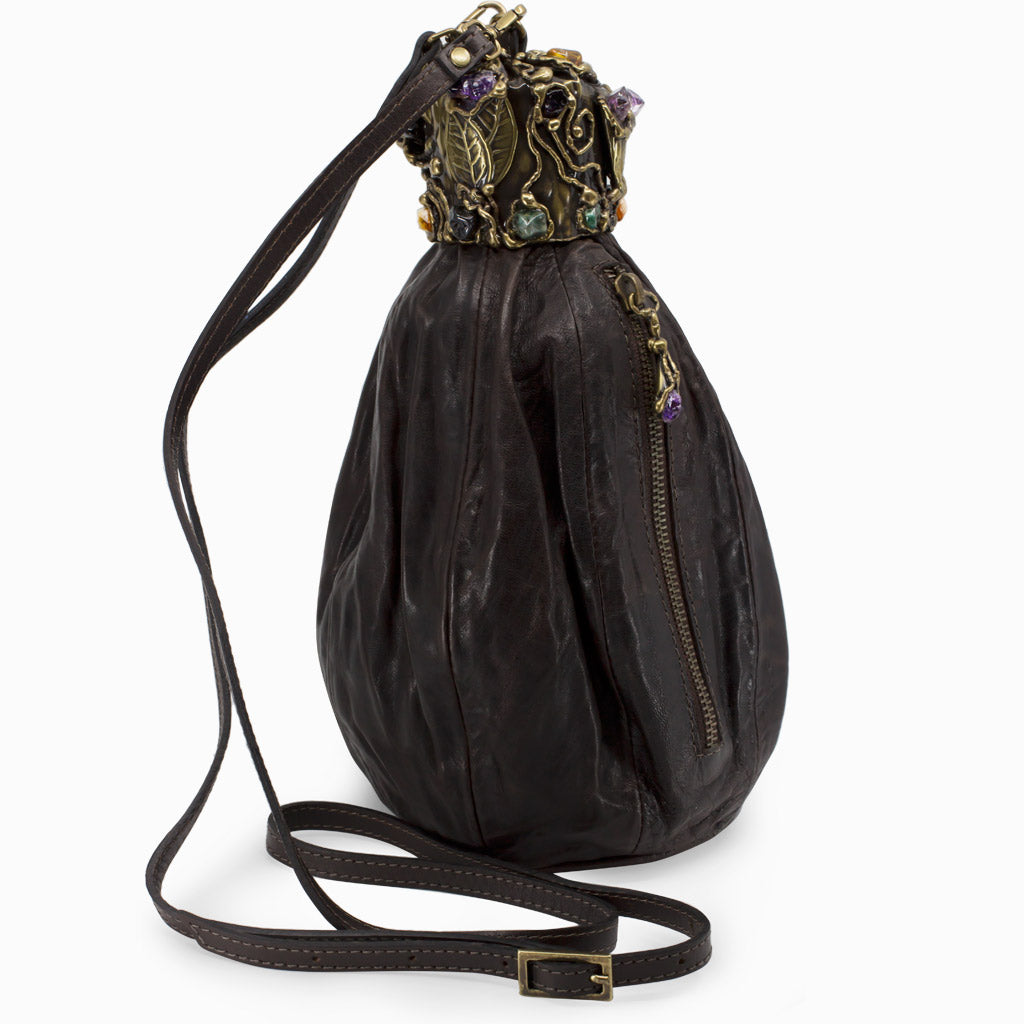 Leather Gemstone Bag